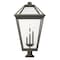 Z-Lite Talbot 4 Light Outdoor Pier Mounted Fixture, Oil Rubbed Bronze And Seedy 579PHXLXR-533PM-ORB - alternate 4